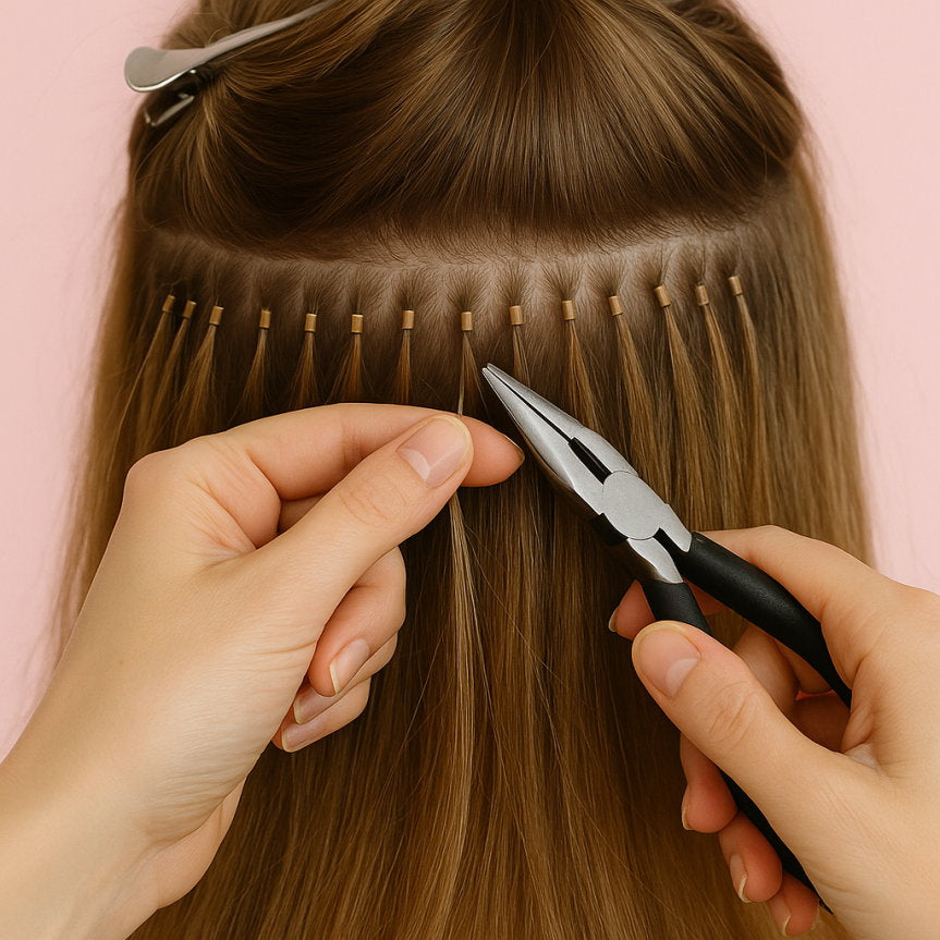 Nano Ring Hair Extensions Installation