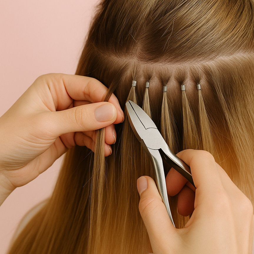 microbeads hair extensions installation in la calahonda